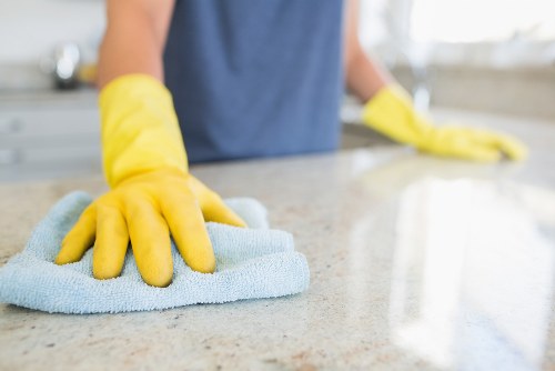 Collierswood cleaning specialist working with care on surfaces